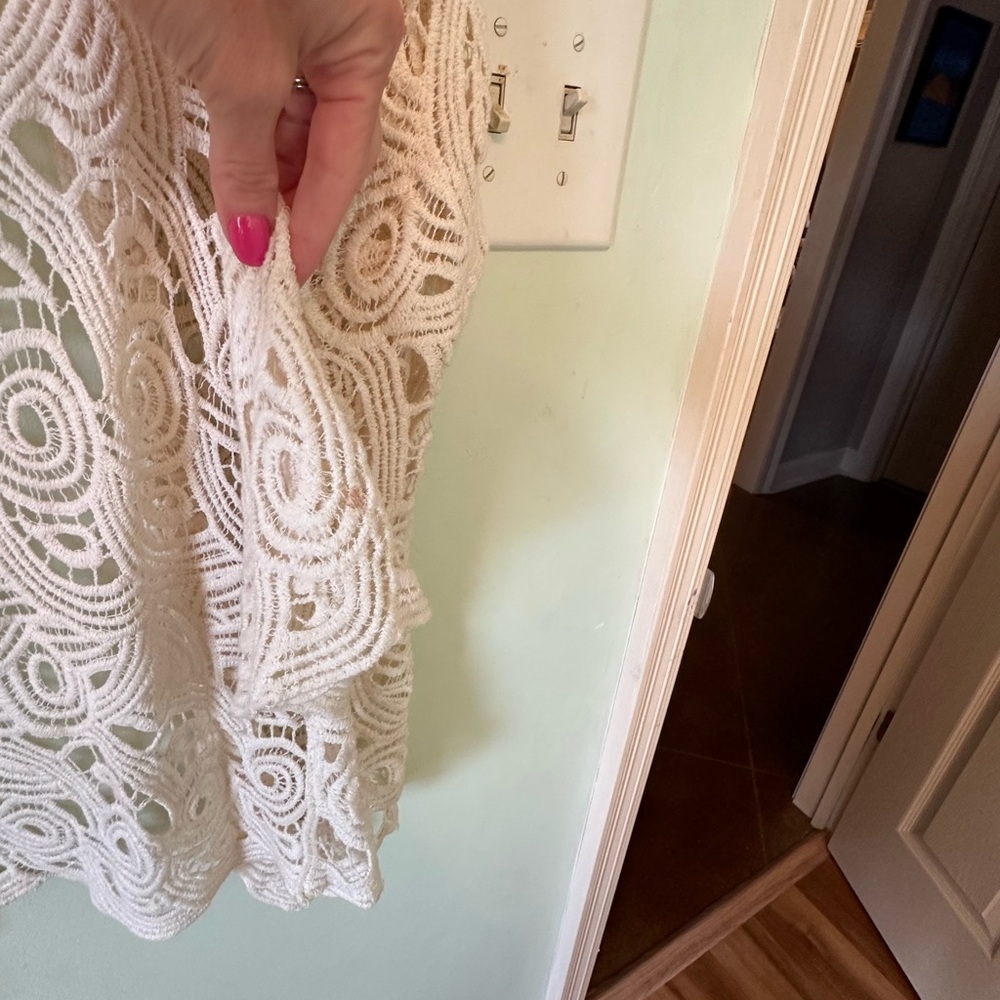 Cream Lace Open tunic - Picture 7 of 7